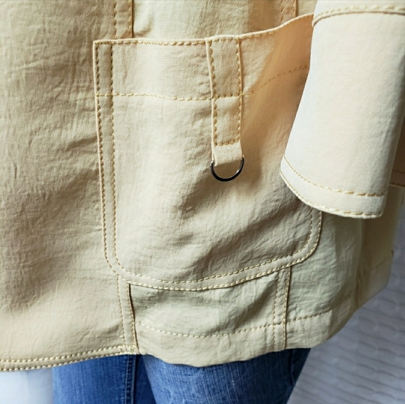 Laura Petities large Womens blazer suit jacket yellow double breast retro - Picture 6 of 12